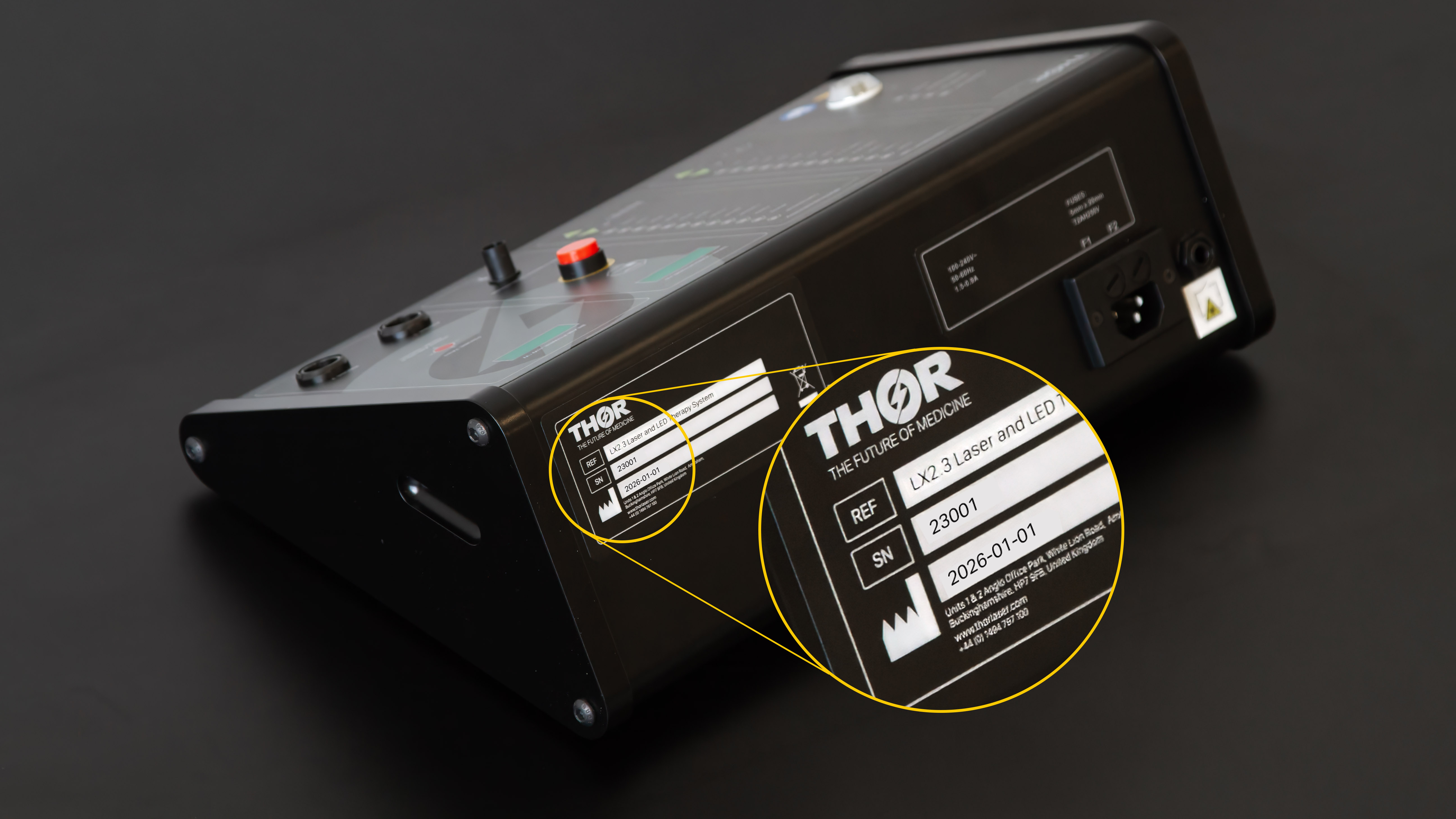 Serial number on control unit